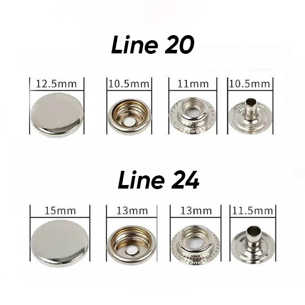 Solid Brass Econo Snaps  - Line 20 + Line 24