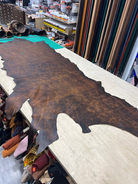 Bison Teak Pullup Leather