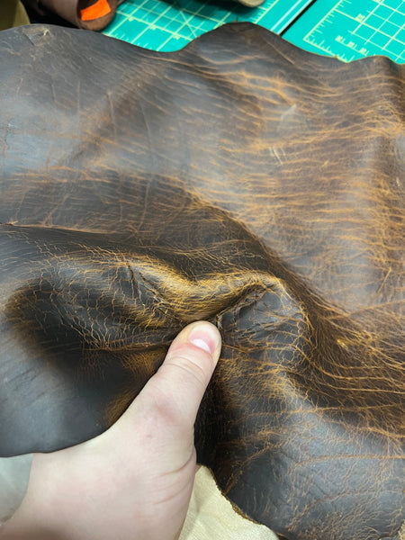 Bison Teak Pullup Leather