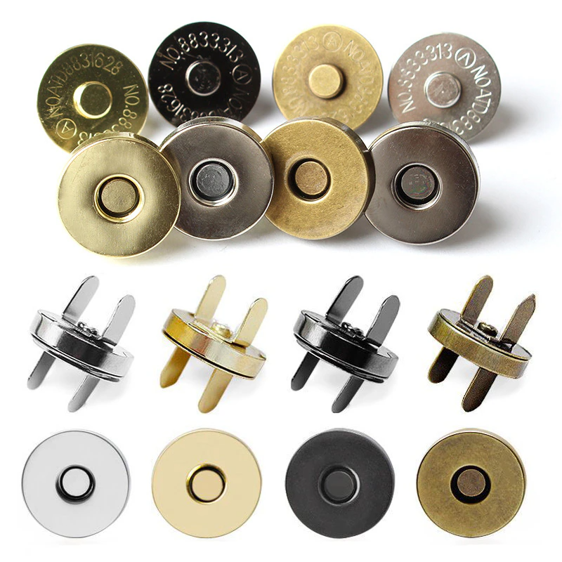 Magnet Closure- Rivet or Feet - 14mm or 18mm – Hand and Sew Leather