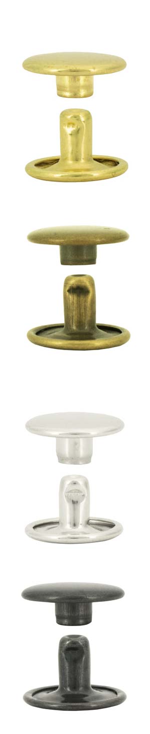 Jiffy Rivets Wide Doublecap 500 series (13x10mm) – Hand and Sew