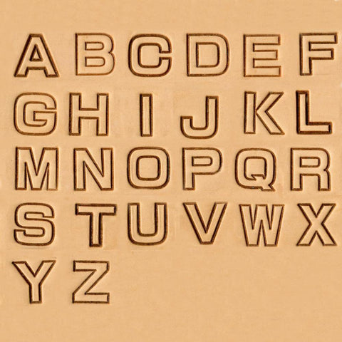 Block Alphabet Stamp Set - 1/2", 3/4"