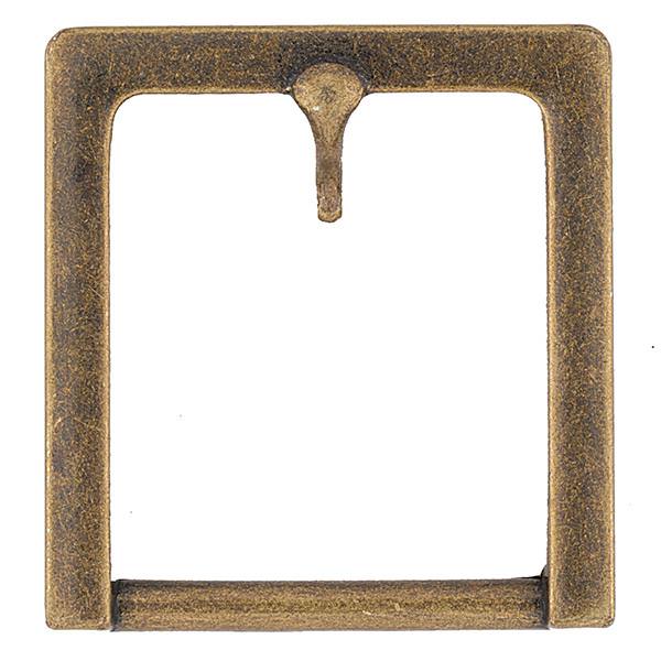 Square Prong Antique Solid Brass Buckle