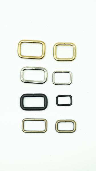 Square Ring 2/pk - Brass, Nickel, Matte Black, Antique Brass
