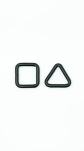 1in Matte Black Rectangle or Triangle (2/pk)
