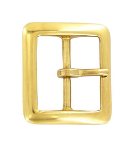 Center Bar Belt Buckle Solid Brass (1.5") (Brass, Nickel, Matte Black)