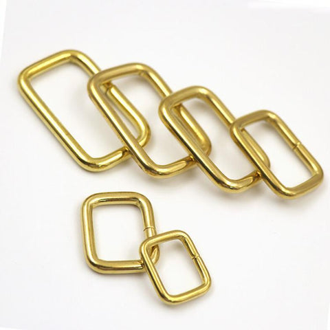 Solid Brass Rectangle Ring (2pk)